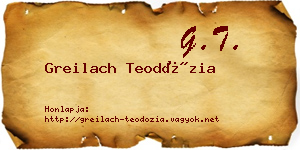 Greilach Teodózia névjegykártya